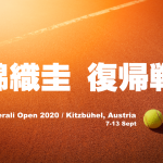 テニス錦織の復帰戦（オーストリア）のオッズ情報
